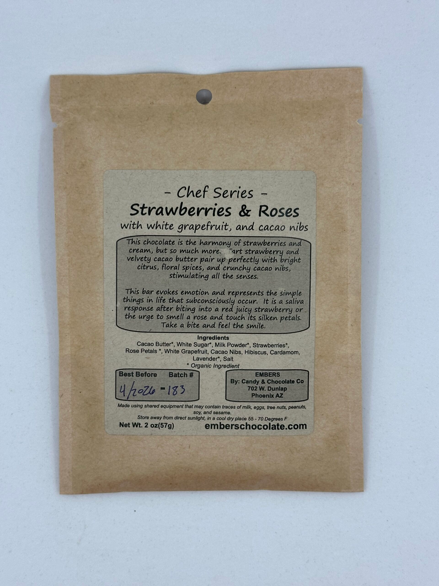 Strawberry and Roses White Chocolate